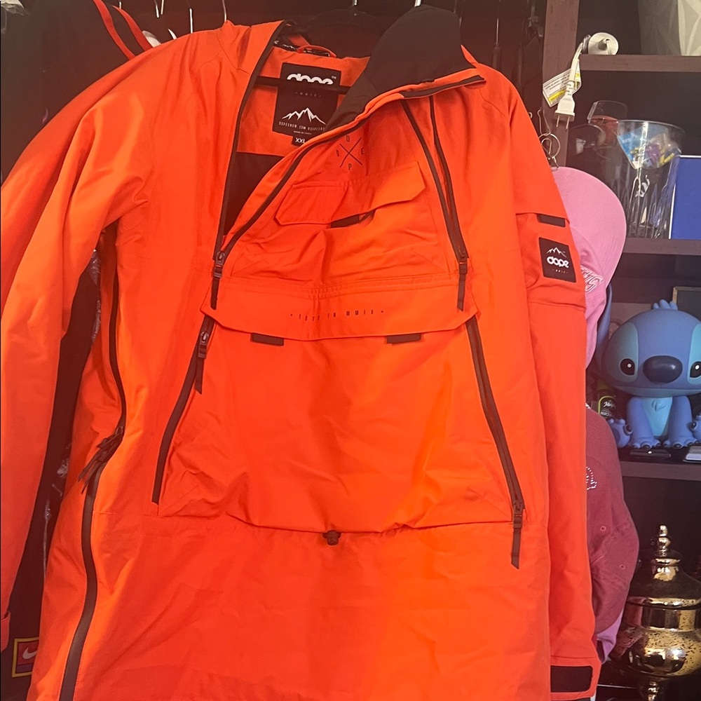 DOPE Bright Orange Ski Anorak